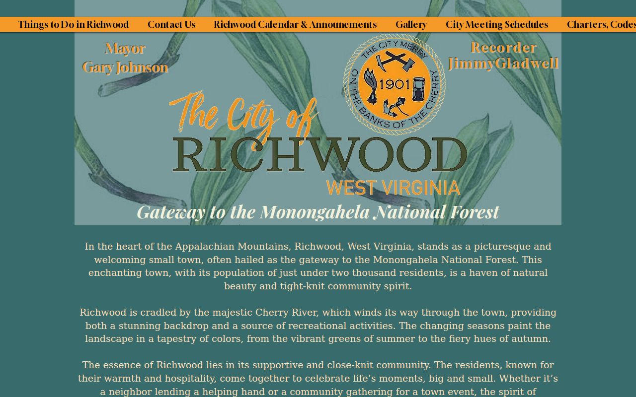 Official Richwood municipal source for city criminal records